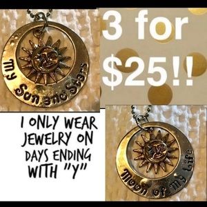 NEW 2 SIDED MY SUN & STARS, MOON OF MY LIFE GAME OF THRONES NECKLACE